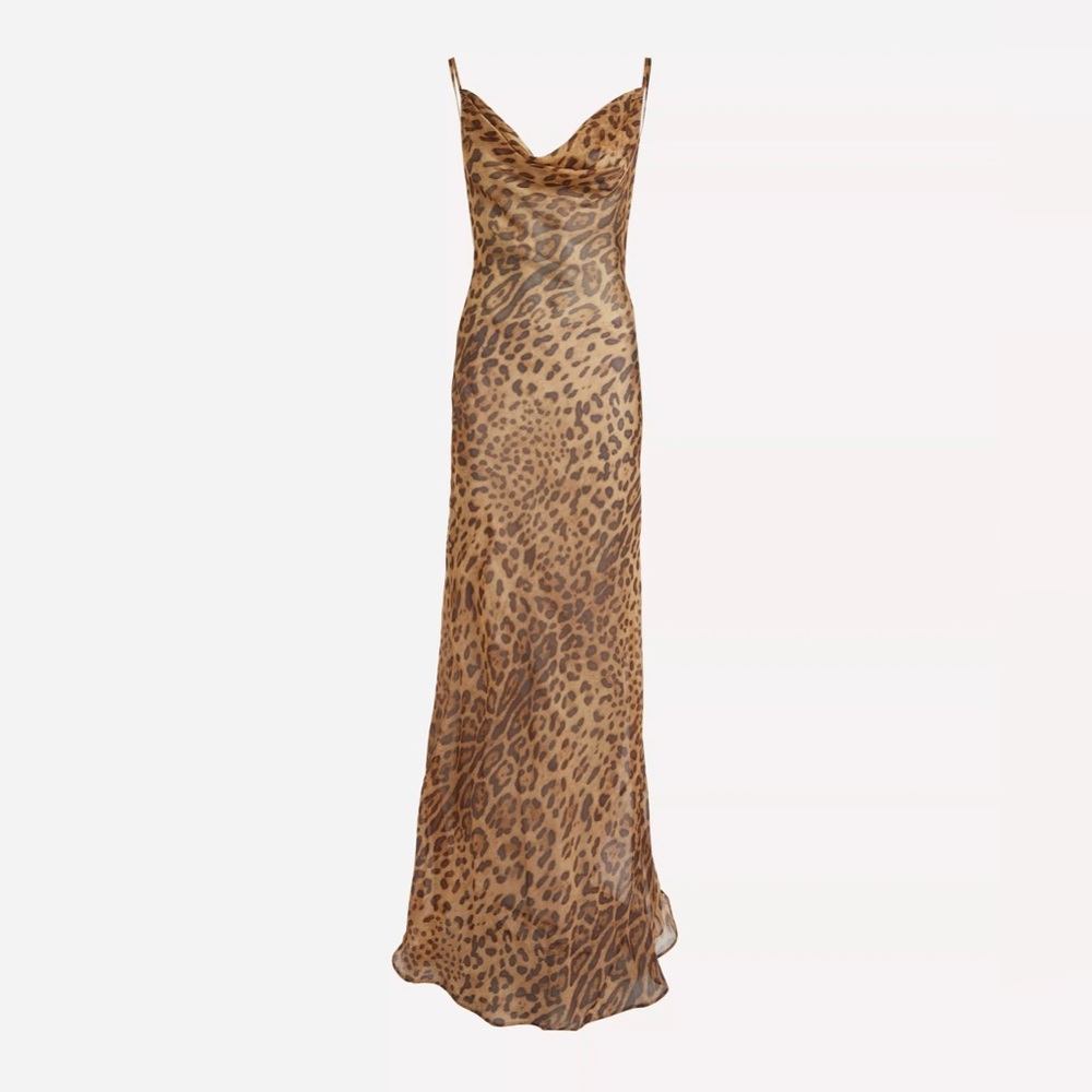 KOIR Elegant Leopard Print Maxi Dress Ronny kobo Like